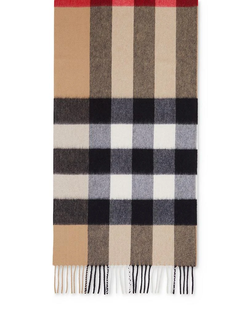 黑白格纹羊绒围巾 Half Mega Check Scarf 商品