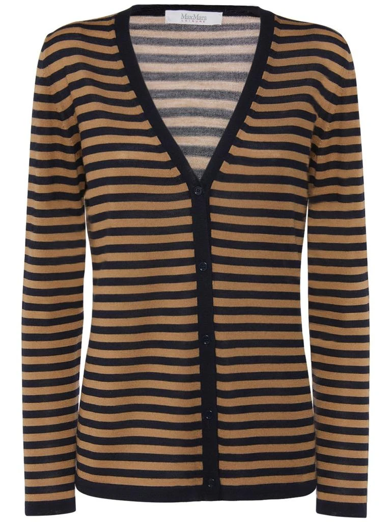 商品Max Mara|Corolla Striped Wool Knit Cardigan,价格¥720,第1张图片