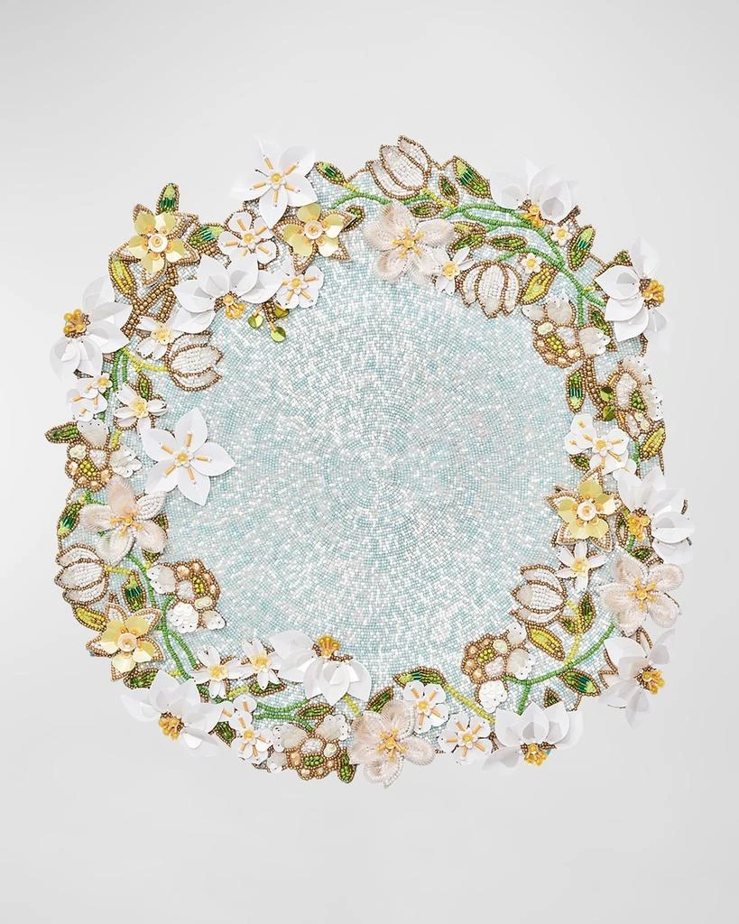 商品Kim Seybert|Gardenia Beaded Placemat,价格¥1359,第1张图片