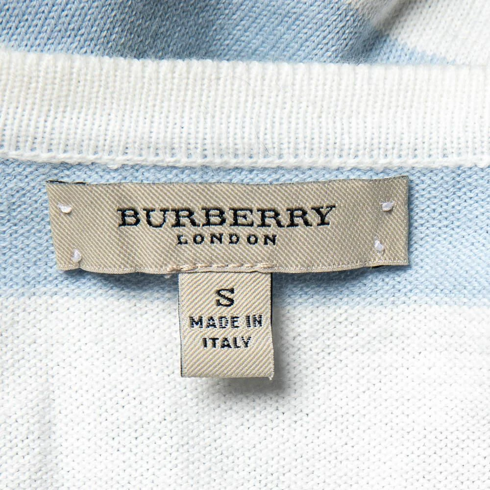 商品[二手商品] Burberry|Burberry White Argyle Cotton Knit Cropped Cardigan S,价格¥818,第5张图片详细描述