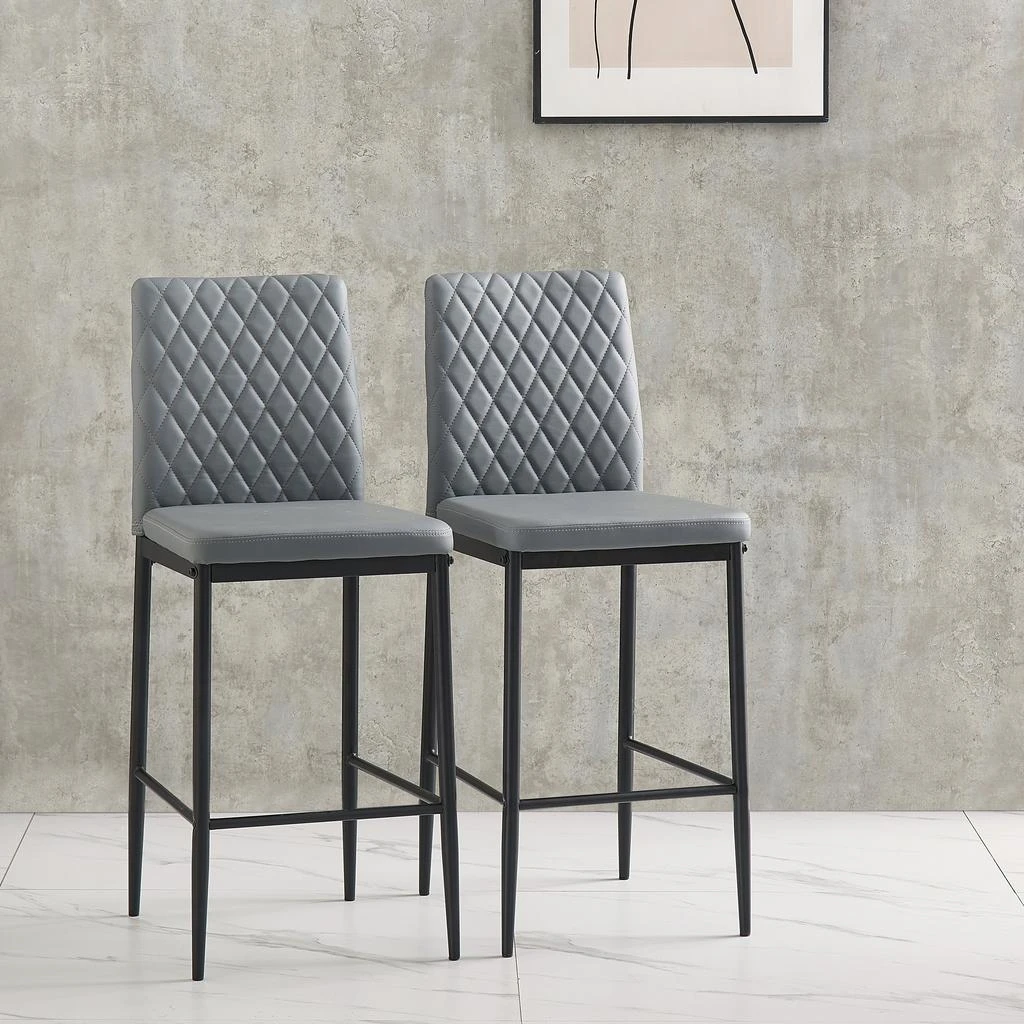 商品Streamdale Furniture|Streamdale Modern Gray Bar Chair Set,价格¥1186,第2张图片详细描述