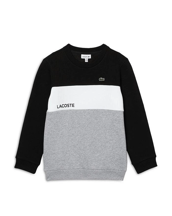 商品Lacoste|Boys' Color Block Crewneck Sweatshirt - Little Kid, Big Kid,价格¥601,第1张图片