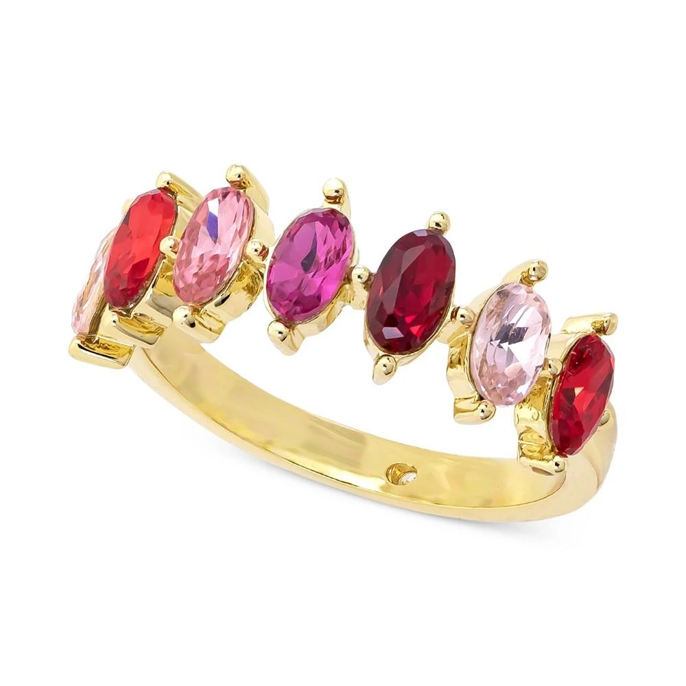 商品Charter Club|Gold-Tone Multicolor Oval Crystal Stack Ring, Created for Macy's,价格¥89,第1张图片