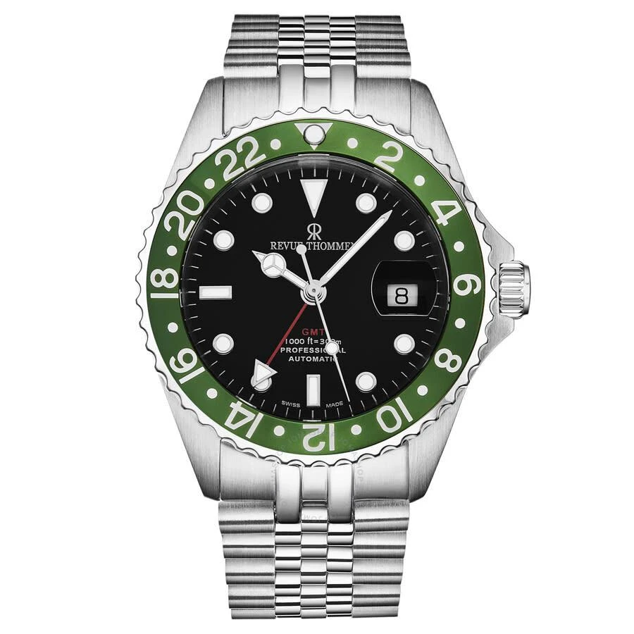 商品Revue Thommen|Diver GMT Automatic Black Dial Men's Watch 17572.2234,价格¥6408,第1张图片