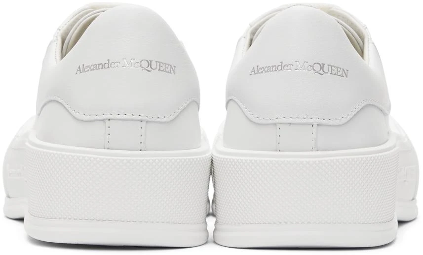 商品Alexander McQueen|White Leather Deck Plimsoll Sneakers,价格¥2286,第4张图片详细描述