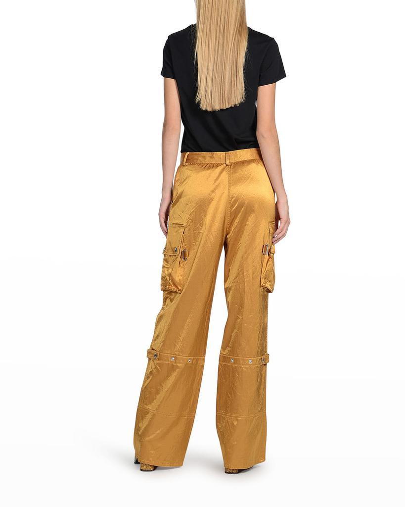 商品Just Cavalli|Satin Wide-Leg Cargo Pants,价格¥5174,第6张图片详细描述