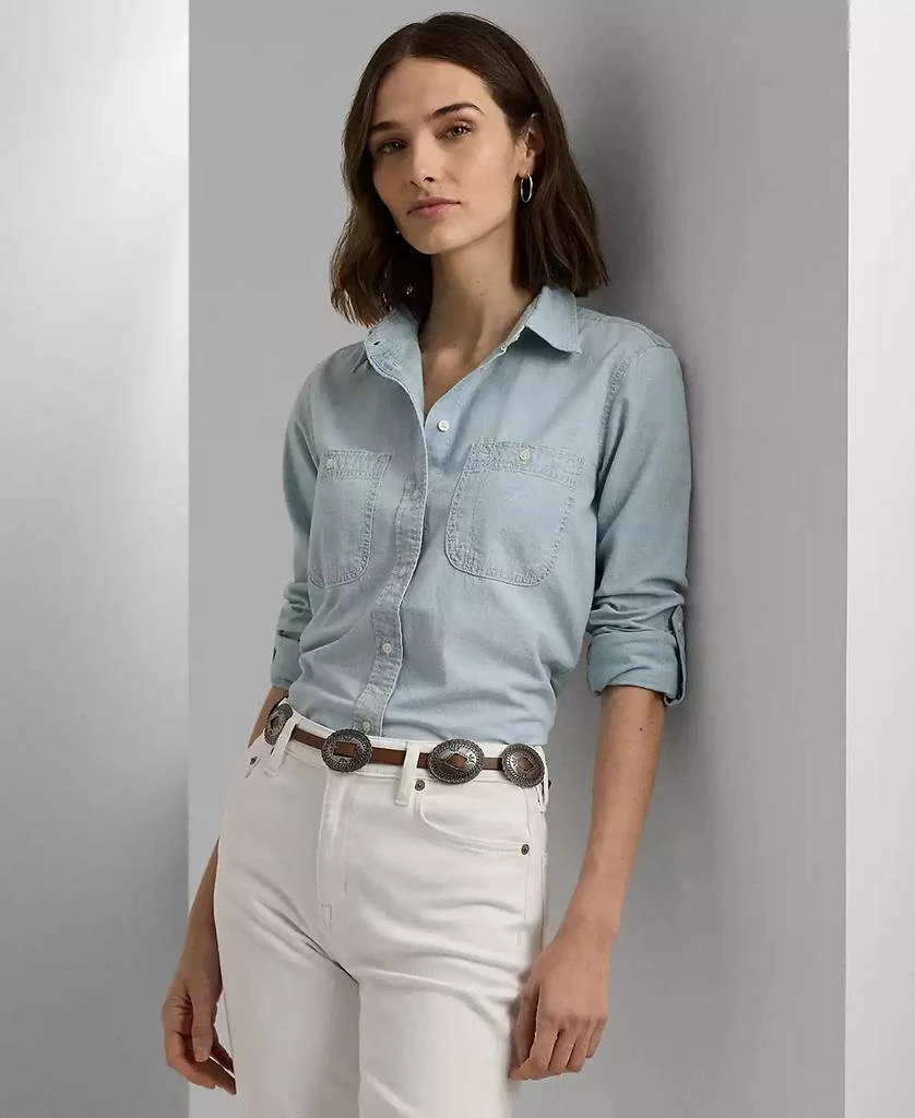 商品Ralph Lauren|Cotton Chambray Shirt,价格¥750,第1张图片