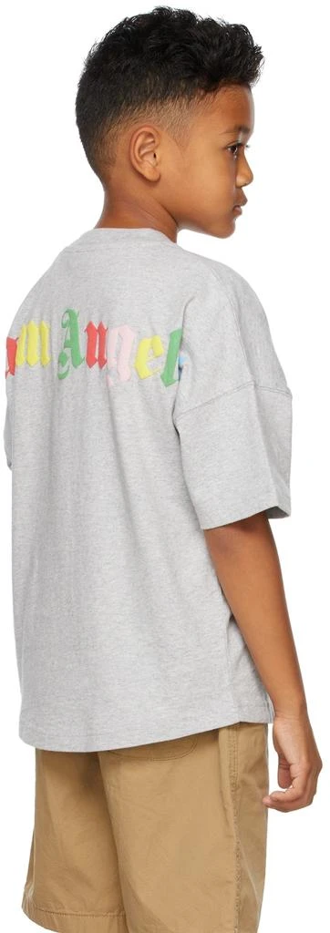 商品Palm Angels|Kids Grey & Multicolor Logo T-Shirt,价格¥1716,第4张图片详细描述