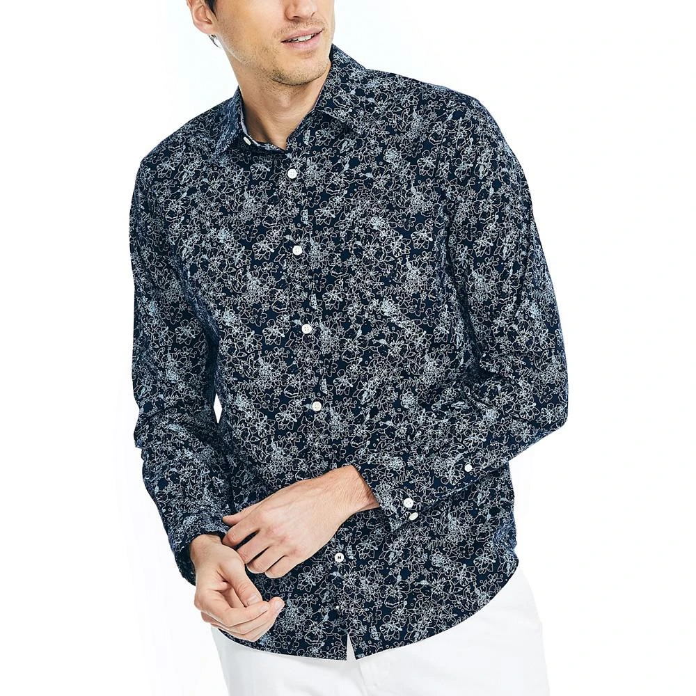 商品Nautica|Men's Classic-Fit Pocket Stretch Long-Sleeve Poplin Shirts,价格¥142,第1张图片