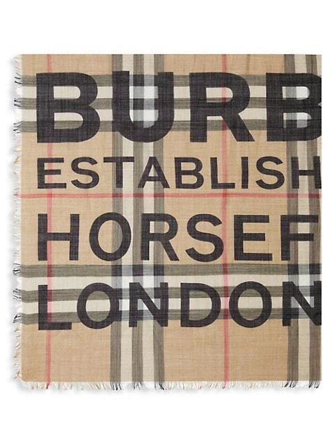 商品Burberry|The Classic Giant Check Scarf,价格¥3673,第4张图片详细描述