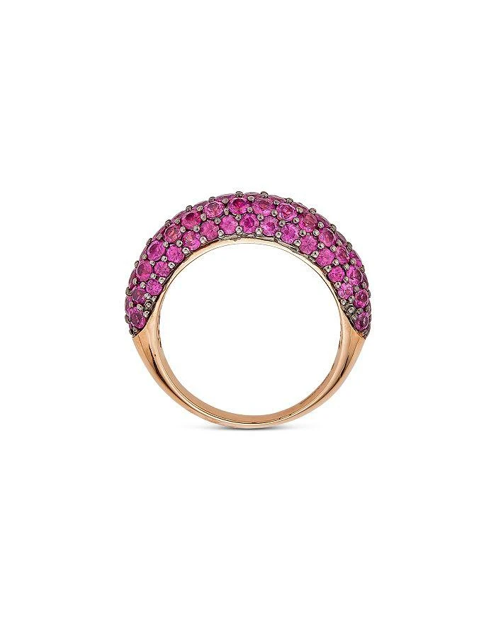 商品Piranesi|18K Rose Gold Dome Pink Sapphire Pavé Small Statement Ring,价格¥34486,第2张图片详细描述