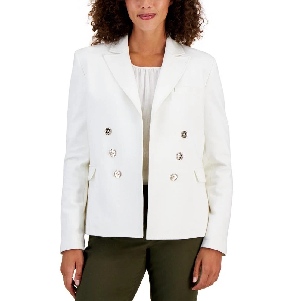 商品Tommy Hilfiger|Women's Notch-Collar Long-Sleeve Ponte Blazer,价格¥468,第4张图片详细描述