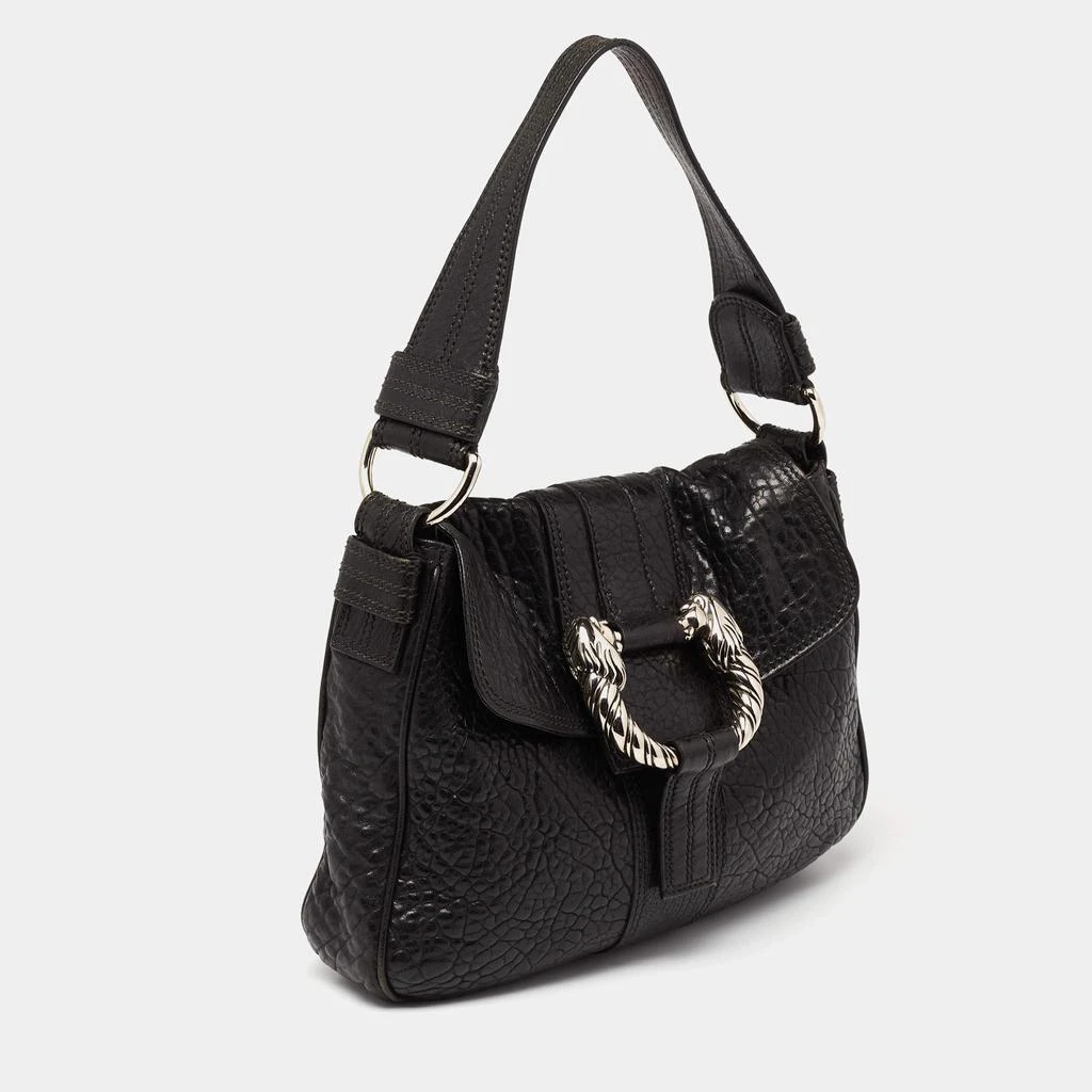 商品[二手商品] BVLGARI|Bvlgari Black Leather Leoni Flap Shoulder Bag,价格¥3705,第3张图片详细描述