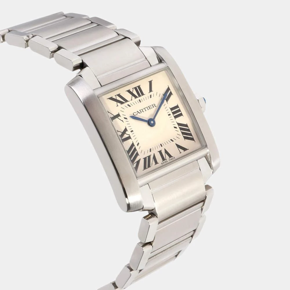 商品[二手商品] Cartier|Cartier Silver Stainless Steel Tank Francaise WSTA0005 Women's Wristwatch 25 x 7 MM,价格¥28482,第3张图片详细描述