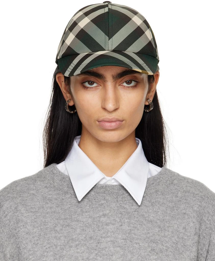 商品Burberry|Green Check Baseball Cap,价格¥3578,第1张图片