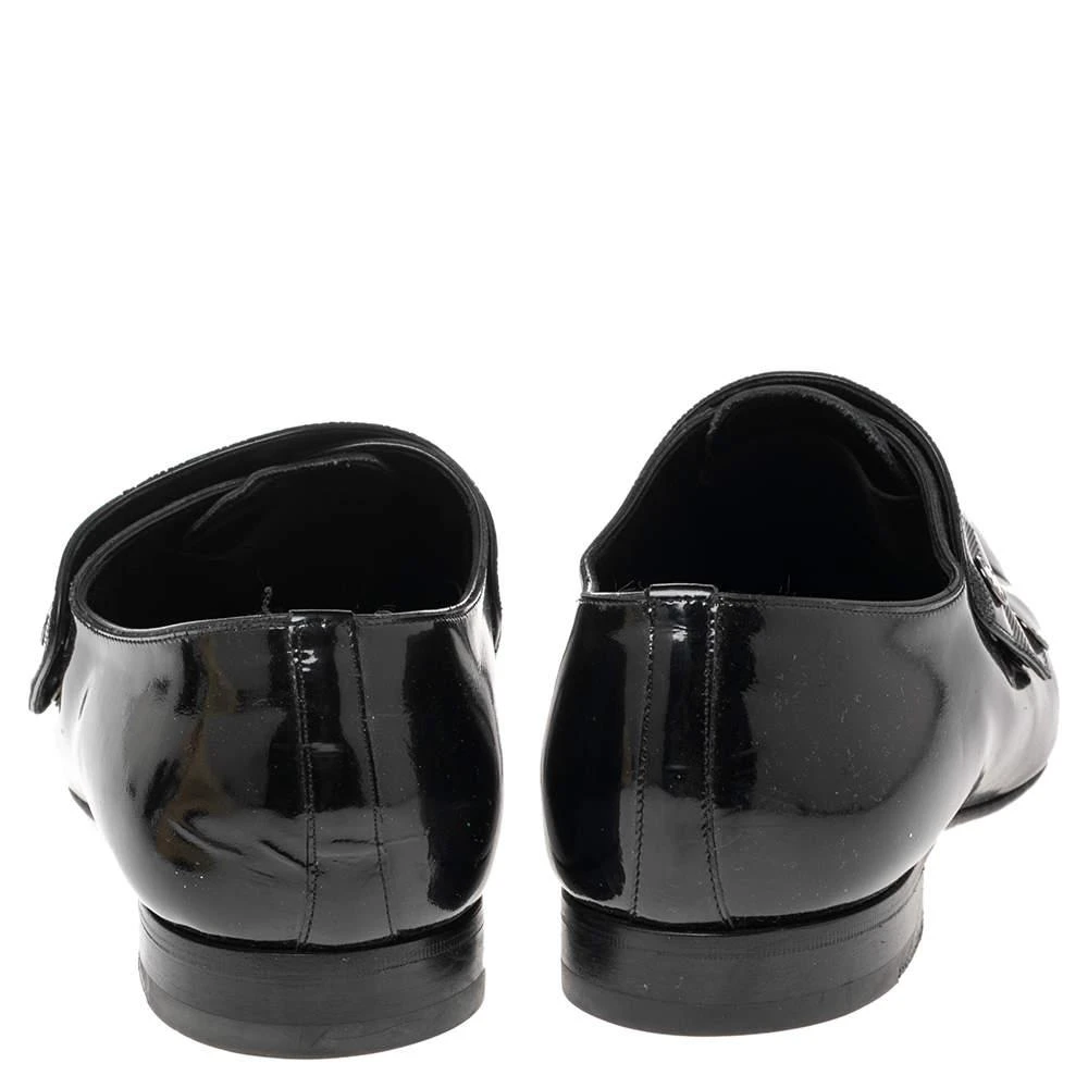 商品[二手商品] Louis Vuitton|Louis Vuitton Black Patent Leather Monk Strap Loafers Size 42 ,价格¥2289,第5张图片详细描述