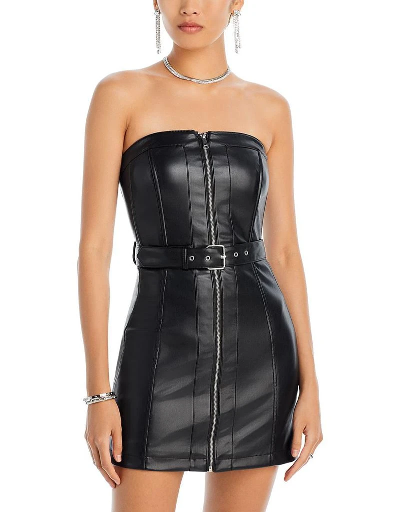 Faux Leather Strapless Mini Dress - 100% Exclusive 商品