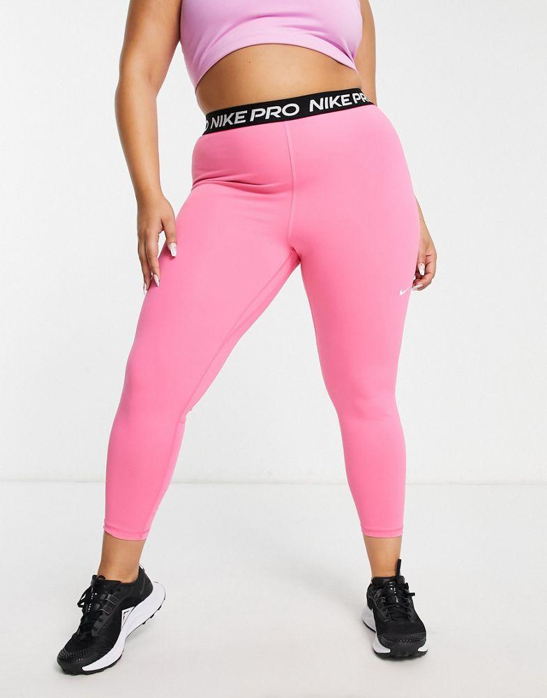 Nike Pro Training Plus 365 7/8 leggings in pink商品第4张图片规格展示