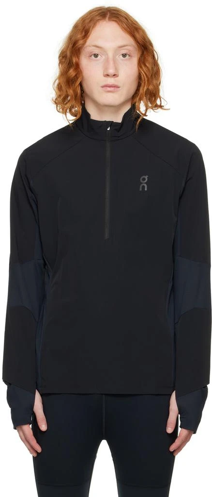 商品On|Black Half-Zip Track Jacket,价格¥1062,第1张图片