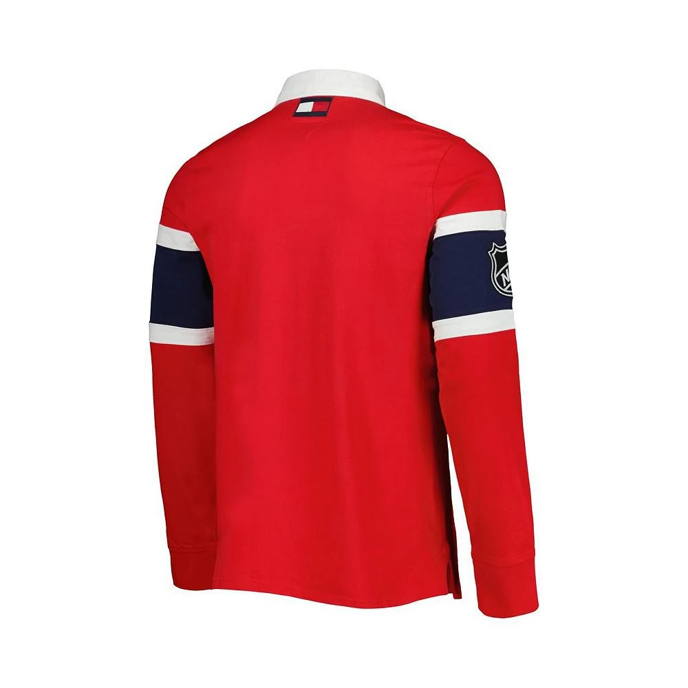 商品Tommy Hilfiger|Men's Red Washington Capitals Martin Rugby Long Sleeve T-shirt,价格¥693,第3张图片详细描述