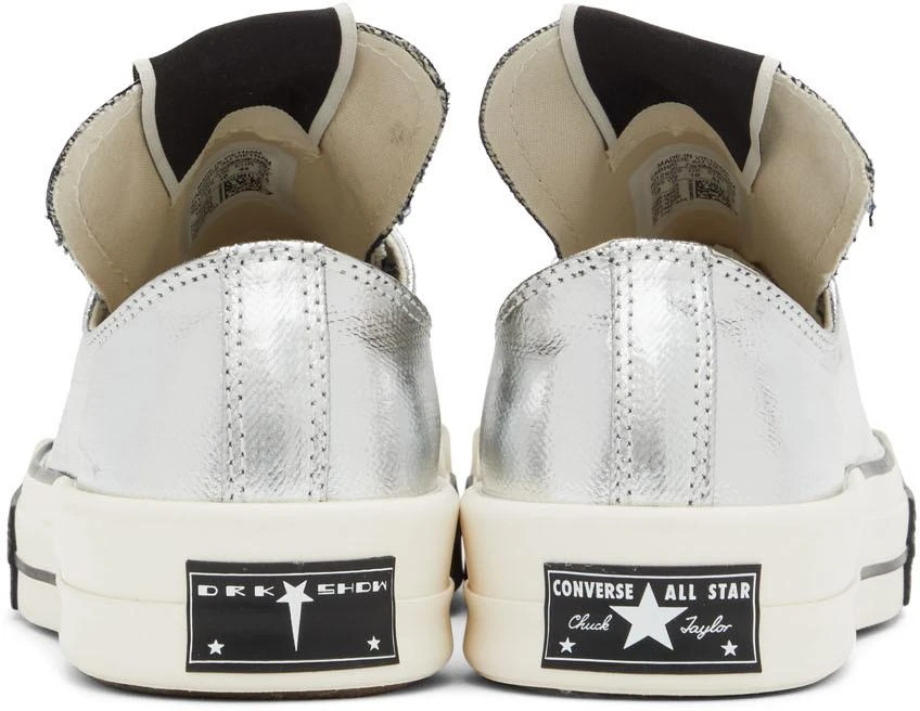 商品Rick Owens|Silver Converse Edition Turbodrk Chuck 70 Low Sneakers,价格¥720,第2张图片详细描述