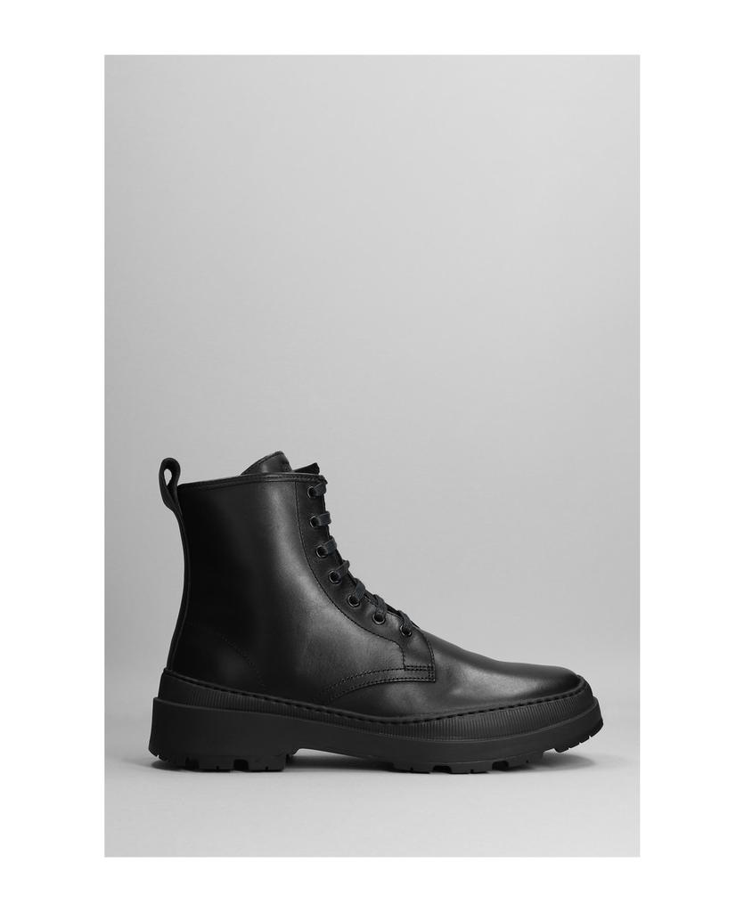Brutus Combat Boots In Black Leather商品第1张图片规格展示