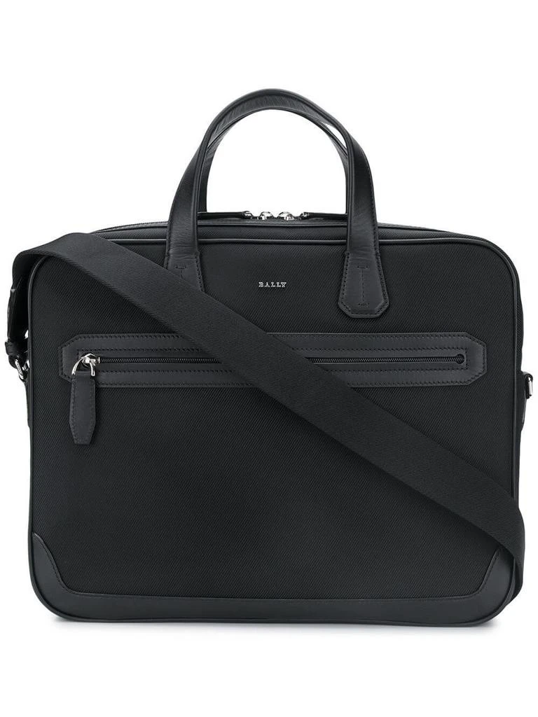 商品Bally|Bally Chandos Men's 6220459 Black Fabric Small Business Bag,价格¥2372,第1张图片