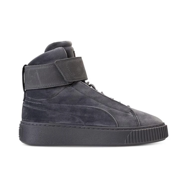 商品Puma|Women's Suede Platform Mid Velour Casual Sneakers from Finish Line,价格¥519,第2张图片详细描述