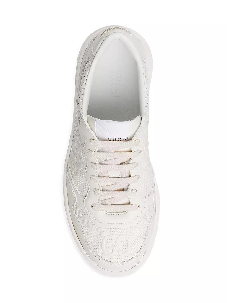 商品Gucci|GG Embossed Leather Sneakers,价格¥7377,第5张图片详细描述