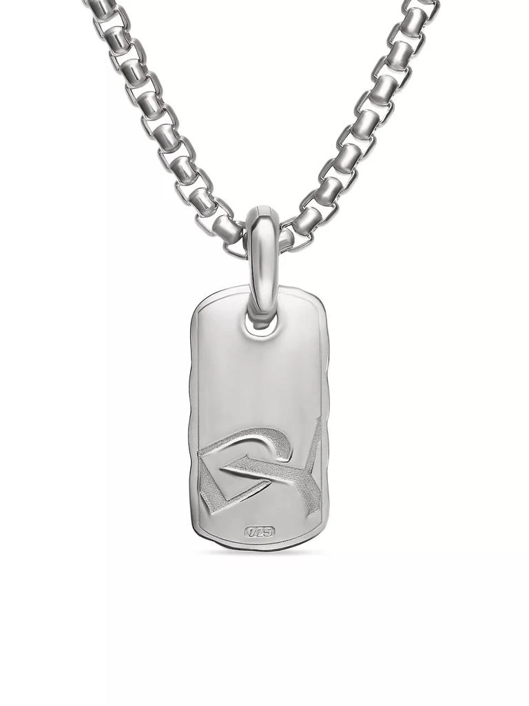 商品David Yurman|Petite Sculpted Cable Tag in Sterling Silver, 24MM,价格¥1874,第3张图片详细描述