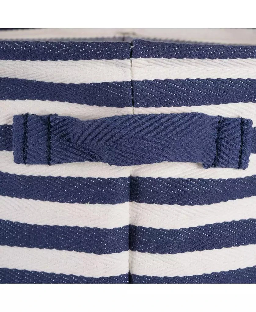 商品Design Imports|Polyethylene Coated Herringbone Woven Cotton Laundry Bin Stripe French Rectangle Small Set of 2,价格¥285,第4张图片详细描述