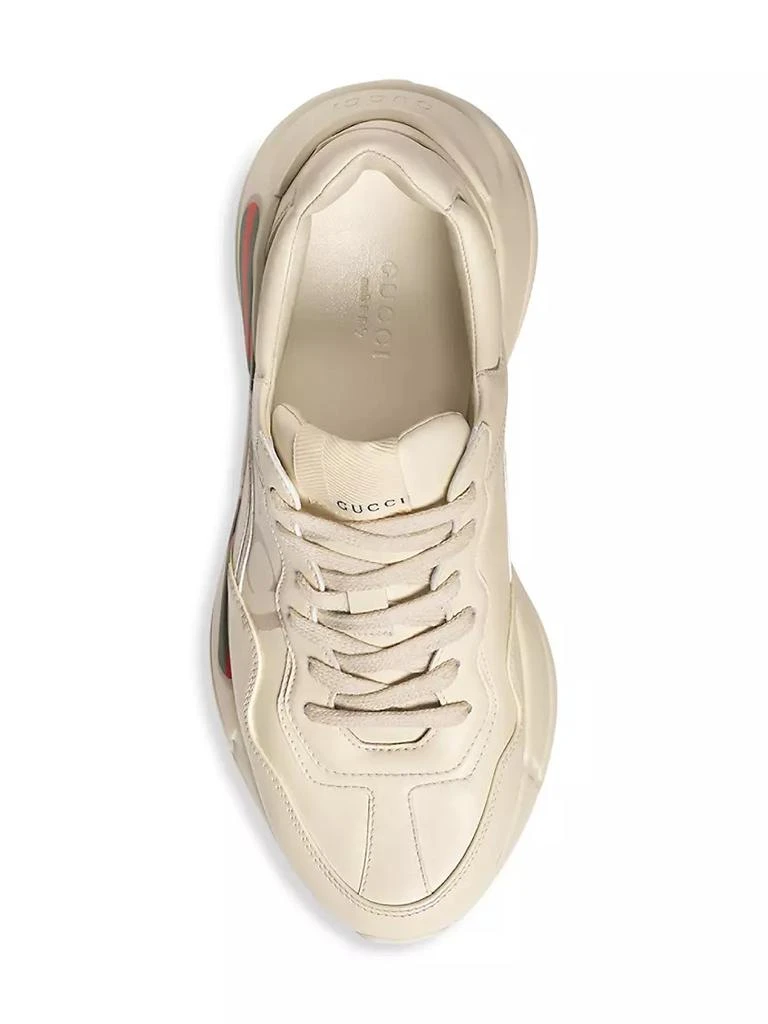 商品Gucci|Rhyton Gucci Logo Leather Sneaker,价格¥7435,第4张图片详细描述