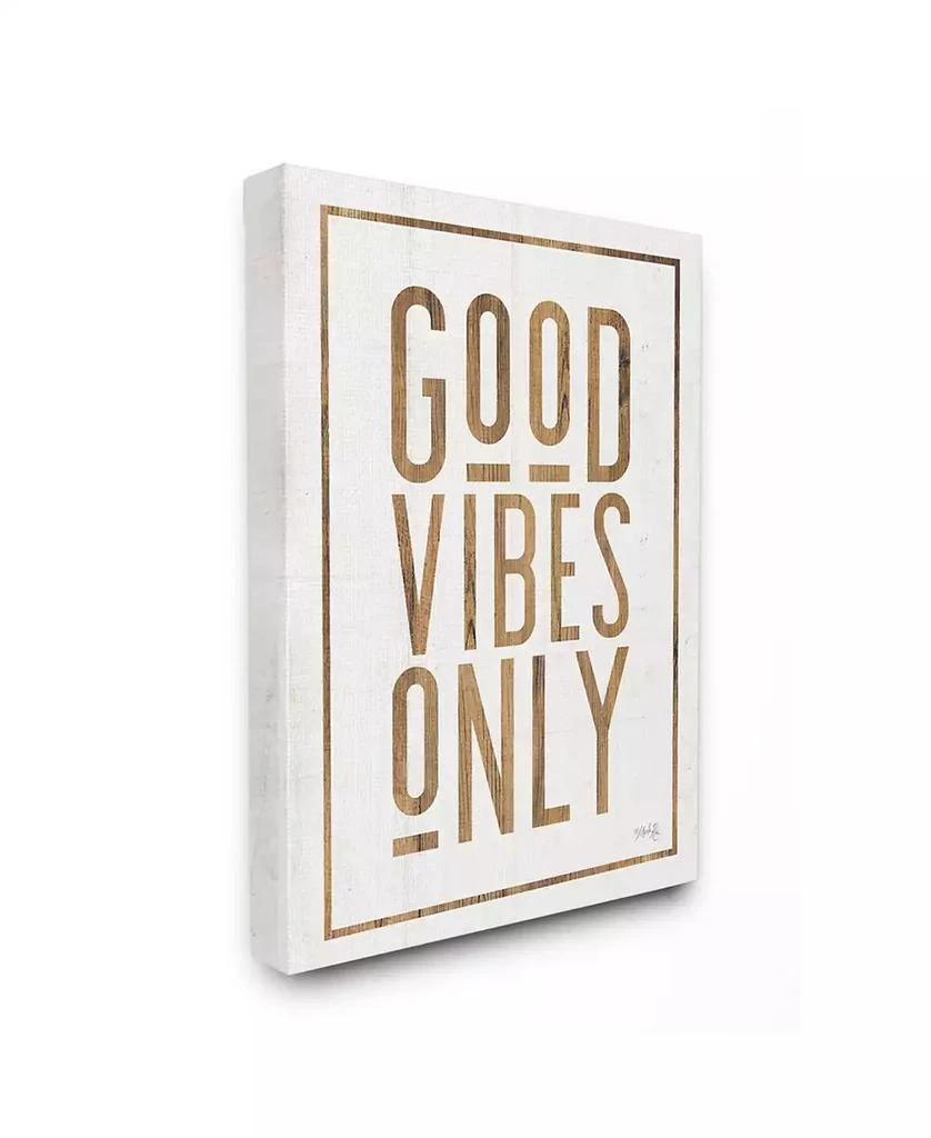商品Stupell Industries|Good Vibes Only Rustic White and Exposed Wood Look Sign, 24" L x 30" H,价格¥492,第1张图片