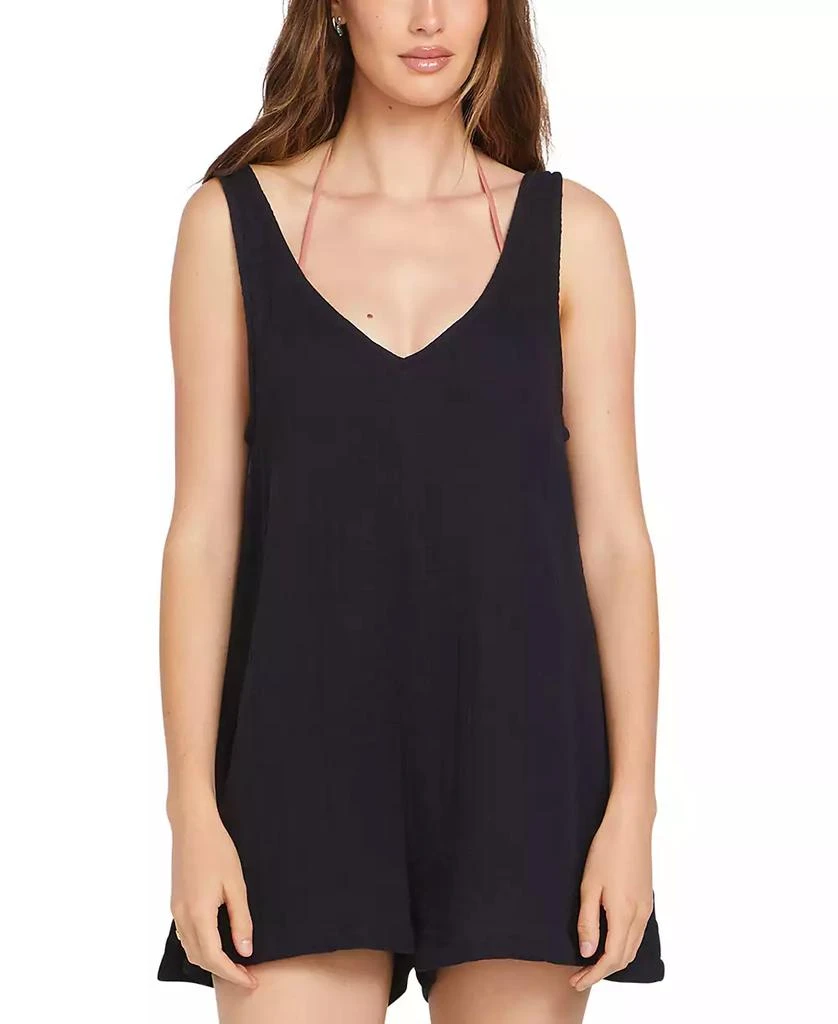 商品Volcom|Juniors' Hang Loose Romper Swim Cover-Up,价格¥253,第1张图片