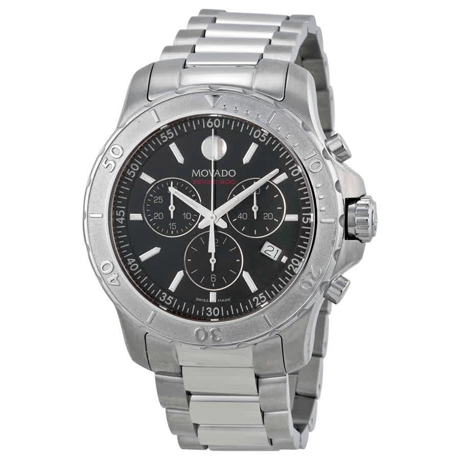 Movado Series 800 Chronograph Black Dial Mens Watch 2600110商品第1张图片规格展示