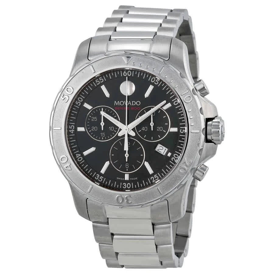 商品Movado|Movado Series 800 Chronograph Black Dial Mens Watch 2600110,价格¥3867,第1张图片