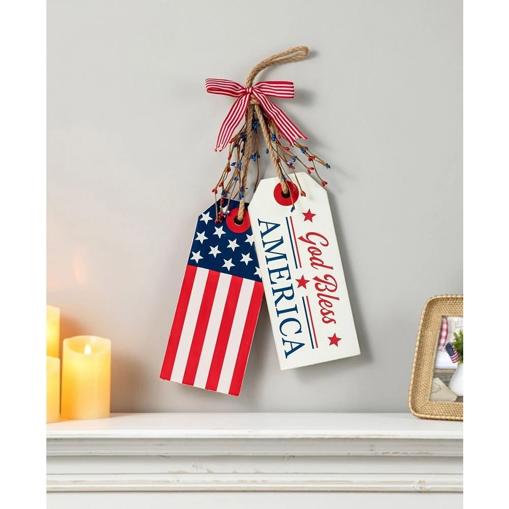 商品Glitzhome|Wooden Patriotic or Americana Doorknob Hanging Decor, 19.5",价格¥210,第3张图片详细描述