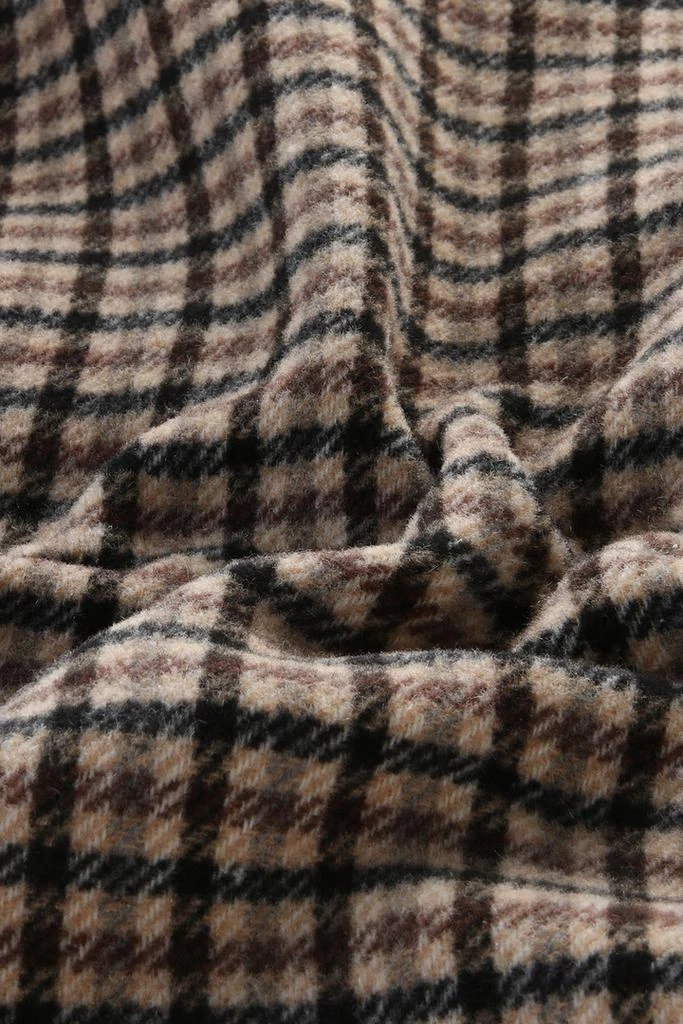 商品Woolrich|Wool Blend Zip-front Plaid Flannel Overshirt,价格¥2399,第4张图片详细描述