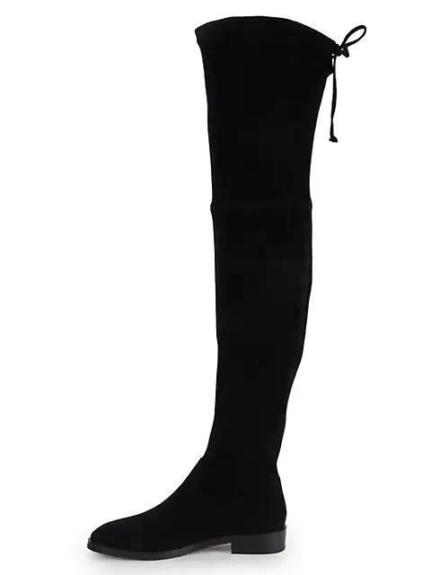 商品Stuart Weitzman|女式 Jocey系列 过膝靴 系带长靴 麂皮,价格¥1561,第6张图片详细描述