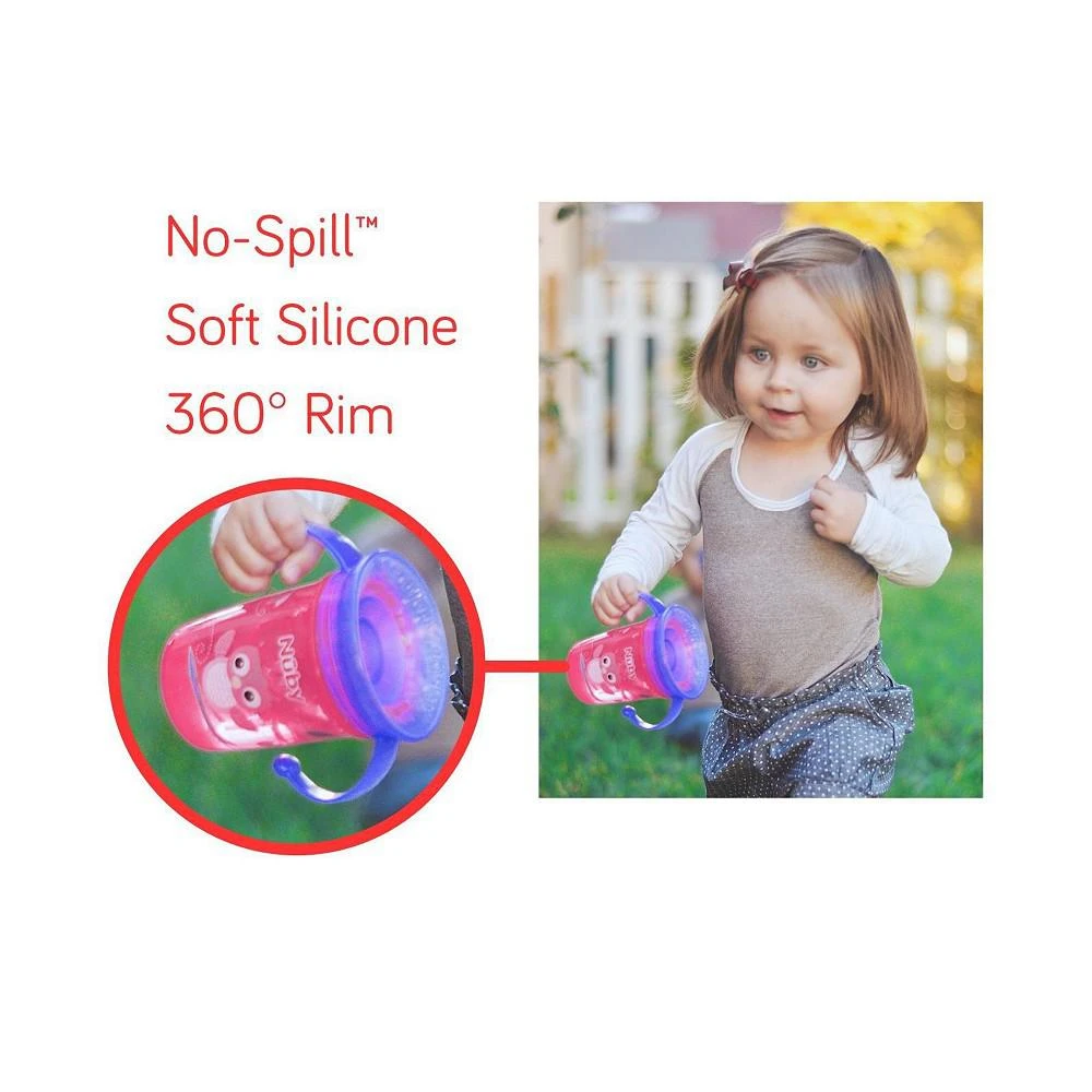商品Nuby|No Spill 2-Handle Printes 360 Wonder Cup, Purple Owl,价格¥103,第2张图片详细描述