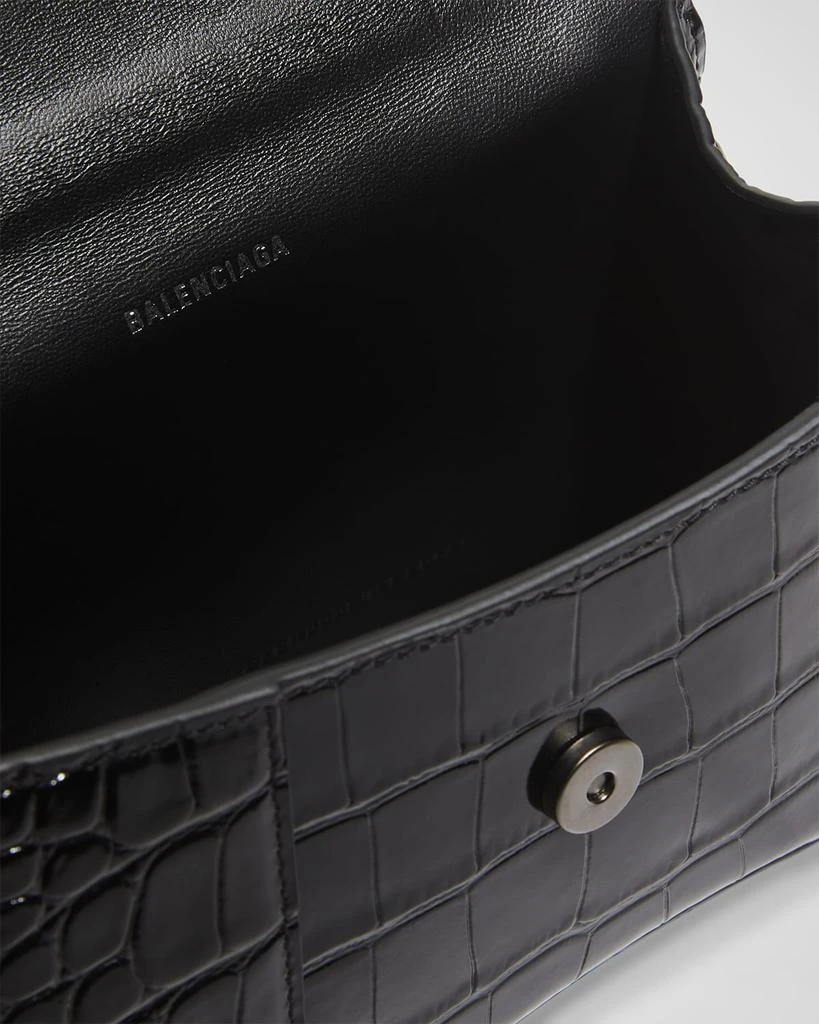 商品Balenciaga|Hourglass XS Crocodile-Embossed Top Handle Bag,价格¥21862,第3张图片详细描述
