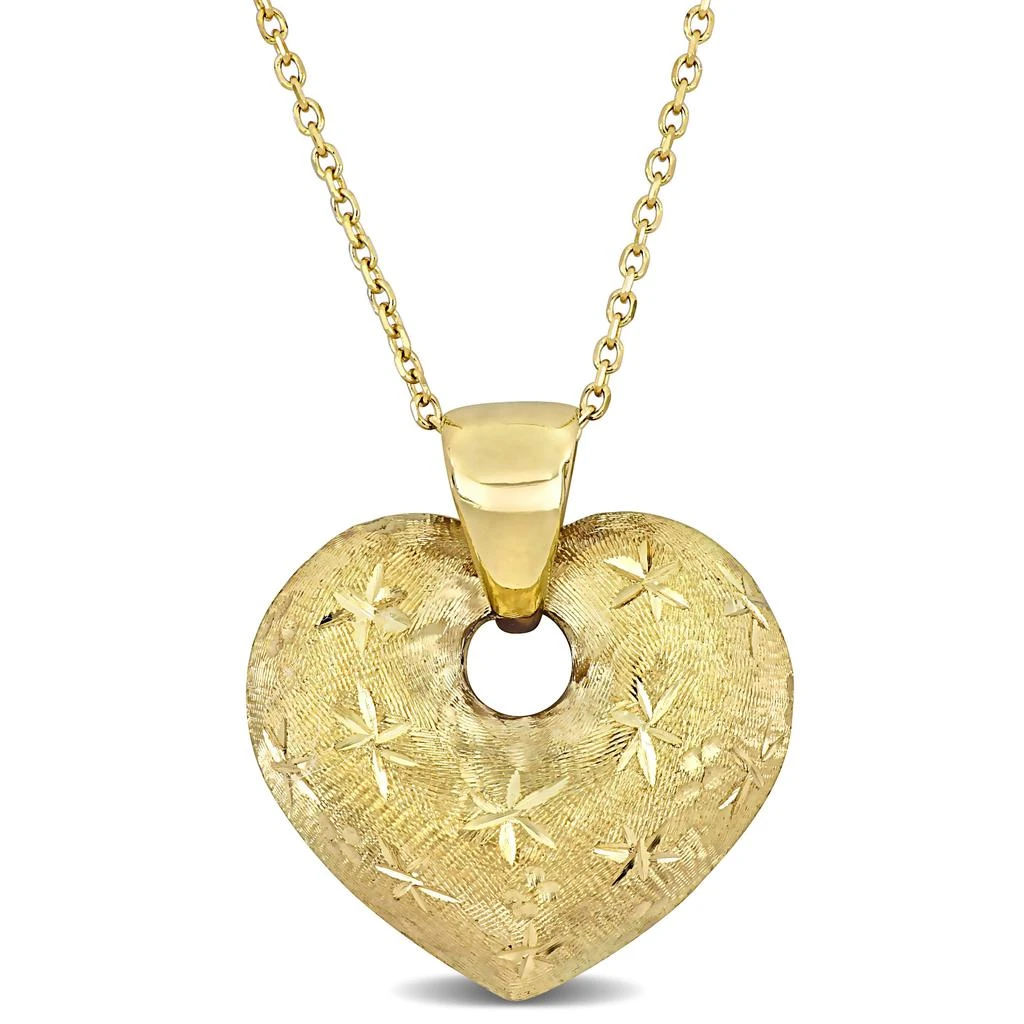 商品Mimi & Max|Heart Necklace with Chain in 14k Yellow Gold - 17 in,价格¥6055,第1张图片