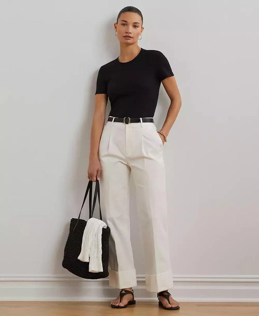 商品Ralph Lauren|Stretch Knit T-Shirt, Regular & Petite,价格¥373,第4张图片详细描述