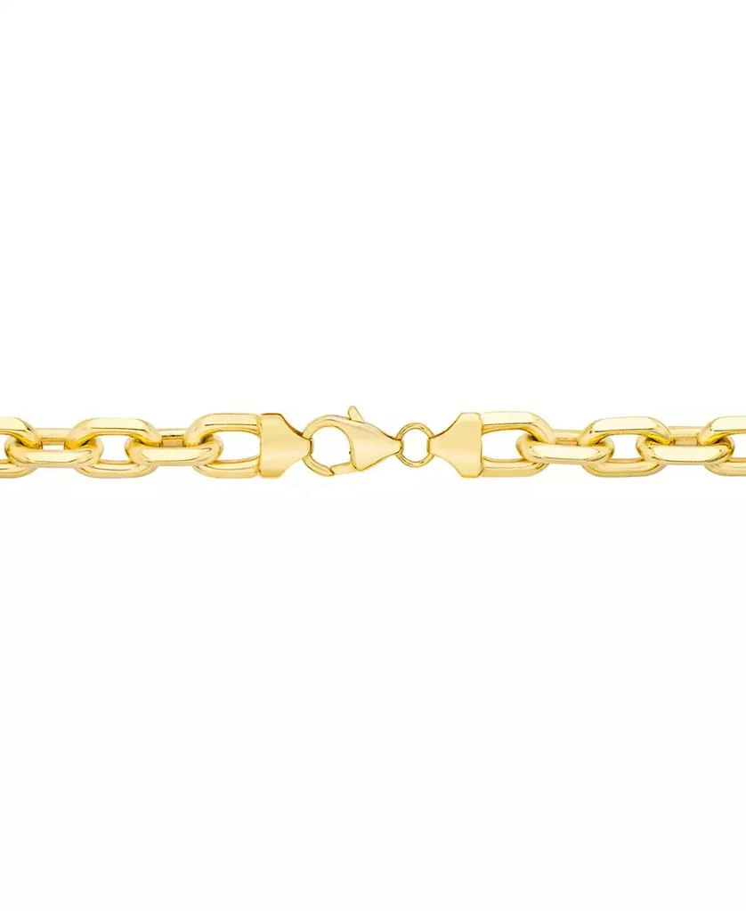 商品Macy's|Men's Rolo Link 22" Chain Necklace in 14k Gold-Plated Sterling Silver,价格¥1852,第3张图片详细描述