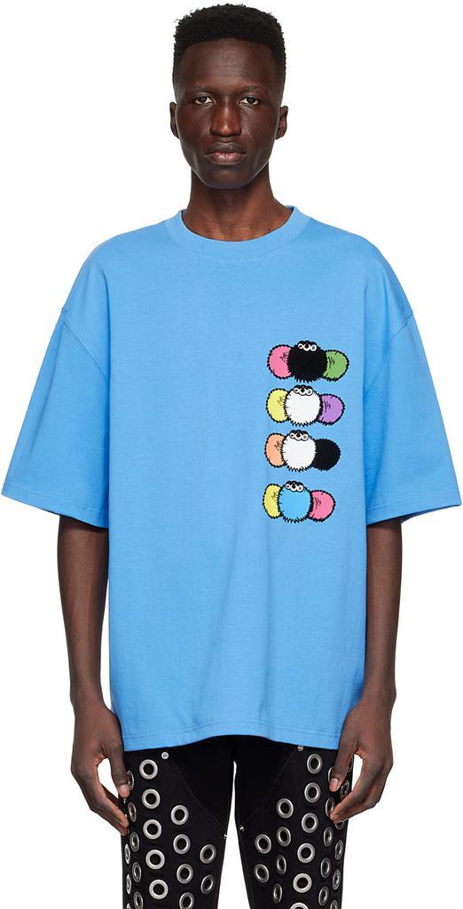 商品We11done|Blue Cotton T-Shirt,价格¥891,第1张图片