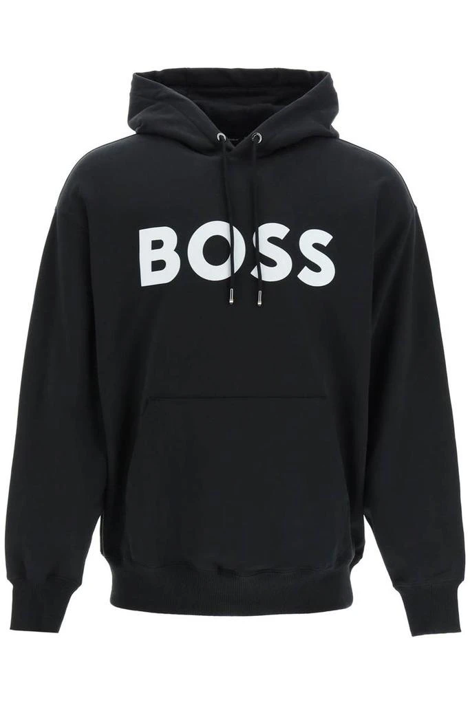 商品Hugo Boss|Boss 'sullivan' flocked logo hoodie,价格¥1110,第1张图片