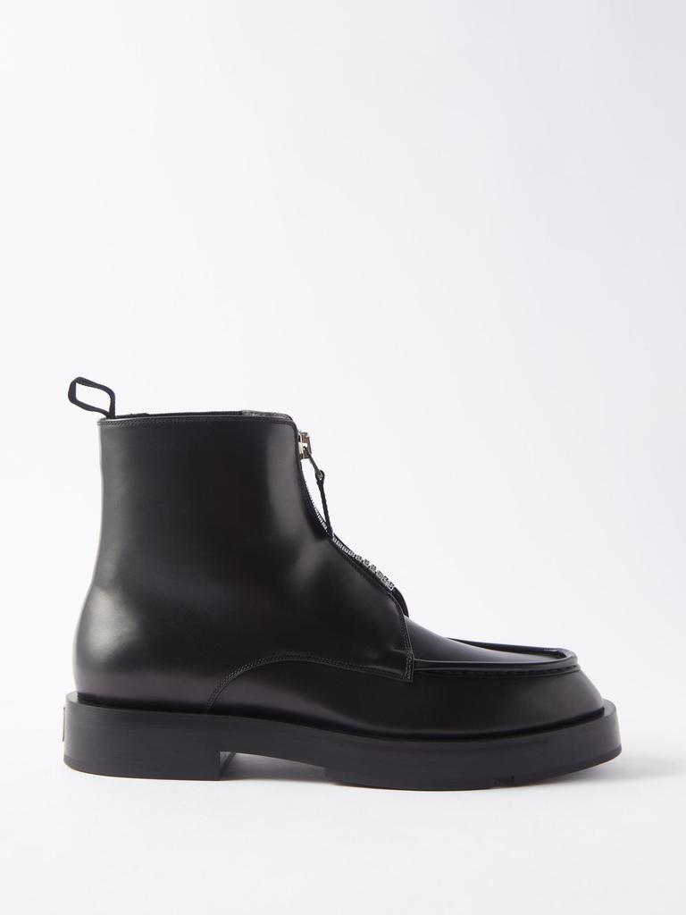 4G-zip leather ankle boots商品第1张图片规格展示