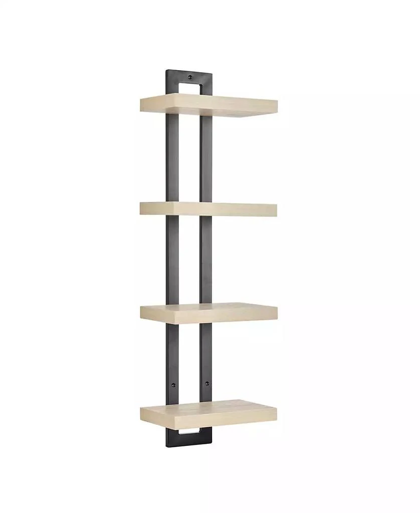 商品Danya B|4-Tier Ladder Bracket Floating Wall Shelves, Black Metal Finish,价格¥406,第4张图片详细描述