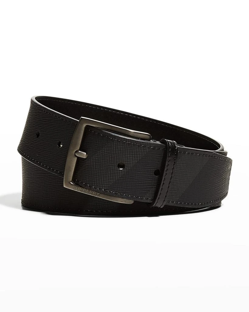 商品Burberry|Men's Square Buckle Leather Belt,价格¥1547,第1张图片