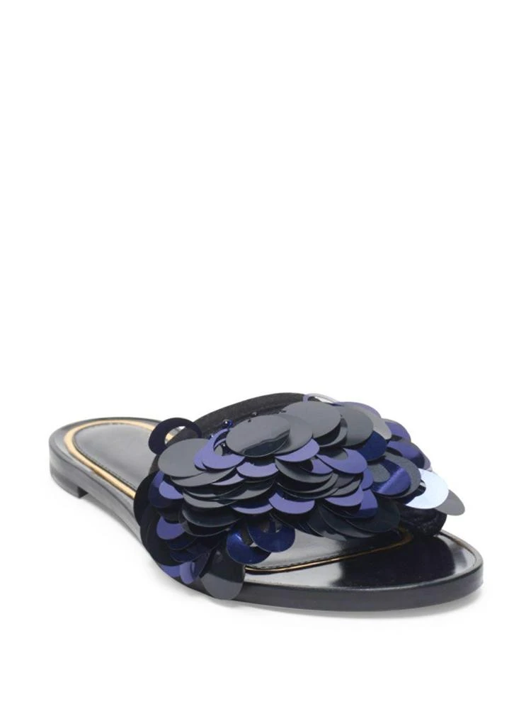 商品Lanvin|Pailette Leather Slide Sandals,价格¥2984,第1张图片